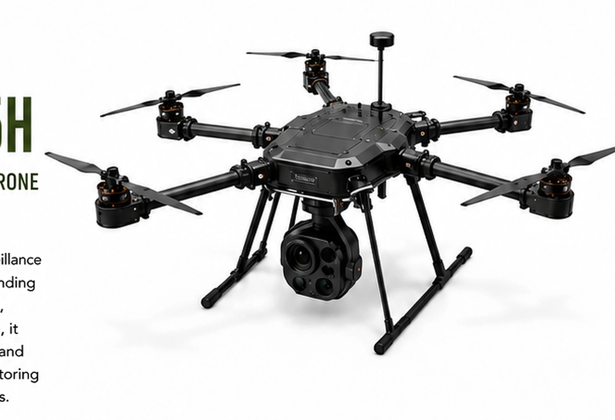 Marshal S15H long-endurance hexacopter surveillance drone